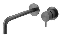 Waterevolution Flow Vstavaná batéria k umývadlu PVD Gun Metal s výtokom 21 cm T116BGME-21