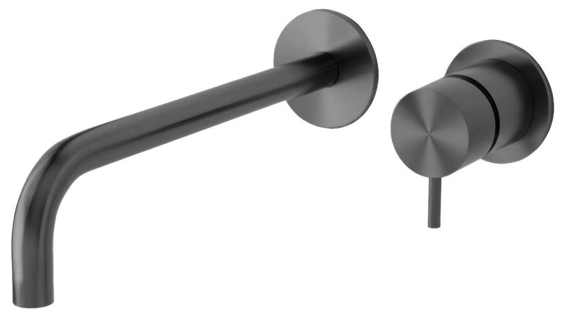 Waterevolution Flow Vstavaná batéria k umývadlu PVD Gun Metal s výtokom 25 cm T116BGME-25