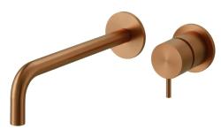 Waterevolution Flow Vstavaná batéria k umývadlu PVD leštená meď s výtokom 21 cm T116BCPE-21