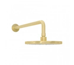 Waterevolution Flow hlavová sprcha 200mm s nástenným pripojením Light Gold T1641WGE