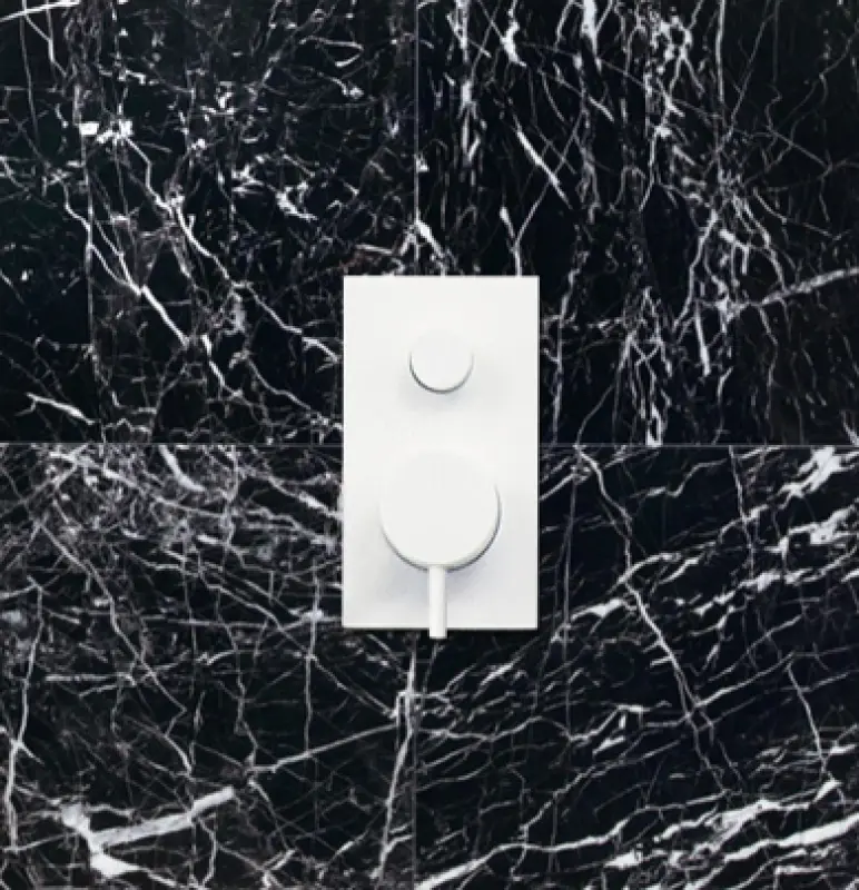 Waterevolution Flow vstavaný sprchový termostat s 2 výstupmi matná biela T132TBBBR s TEC boxom