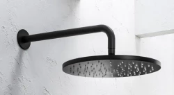Waterevolution Flow hlavová sprcha 300 mm s nástenným pripojením matná čierna