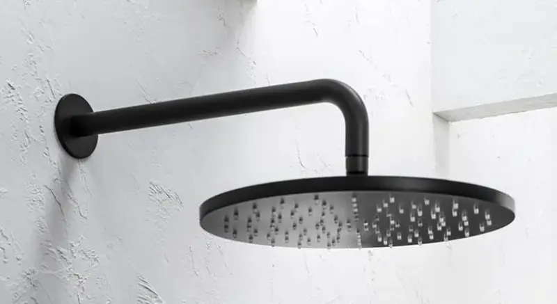 Waterevolution Flow hlavová sprcha 300 mm s nástenným pripojením matná čierna