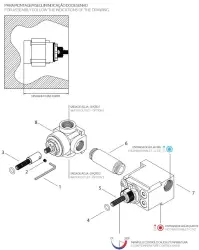 Waterevolution Flow vstavaný sprchový termostat s 1 prepínacím ventilom brúsená mosadz