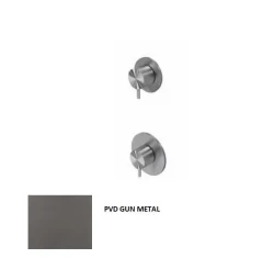 Waterevolution Flow vstavaný sprchový termostat s 1 prepínačom gun metal 1208948849