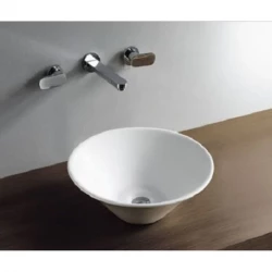 OUTLET Blusani Cera Okrúhle umývadlo 42x42x15 cm, biele, BS204405