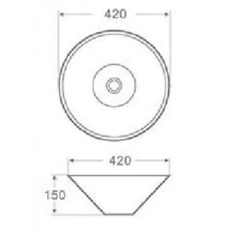 OUTLET Blusani Cera Okrúhle umývadlo 42x42x15 cm, biele, BS204405