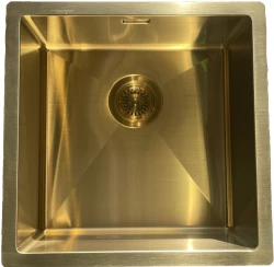 Ausmann Mosel RVS drez v zlatej farbe PVD Gold 40x40 podstavba, plochá montáž a nadstavba 080914