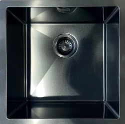 Ausmann Mosel RVS drez antracitová farba PVD Gun Metal 40x40 spodná montáž, plochá montáž a horná montáž 067106