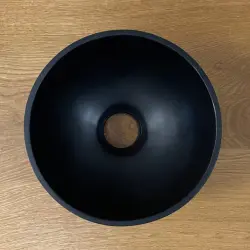 Malé umývadlo Solid S z materiálu Solid Surface, okrúhle, 20 x 20 x 11 cm, matná čierna, 1208953268