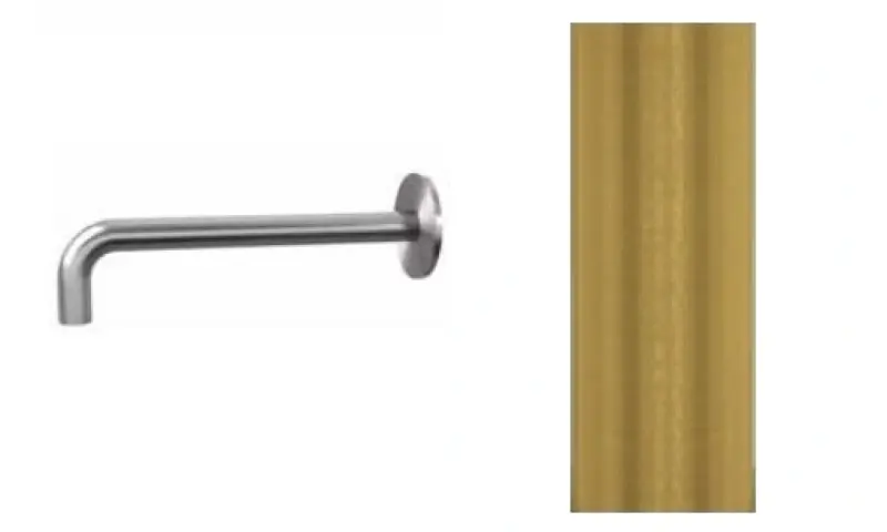 Waterevolution Flow výtok do vane 15cm brúsená mosadz T167115LE