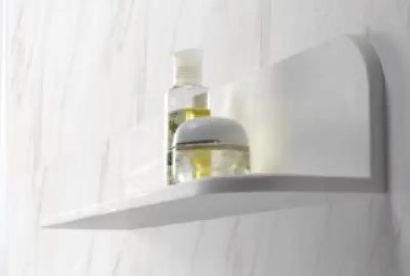 Solid-S Planchet Doska, matná biela, sprchový košík 120 x 12 cm, z materiálu Solid Surface, vrátane skrytého upevnenia 1208953449