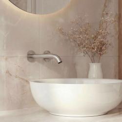 SB Round vstavaná umývadlová batéria brúsený nikel 162mm