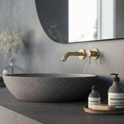 SB Round 316 vstavaná umývadlová batéria Kartáčovaná mosadz PVD 102mm