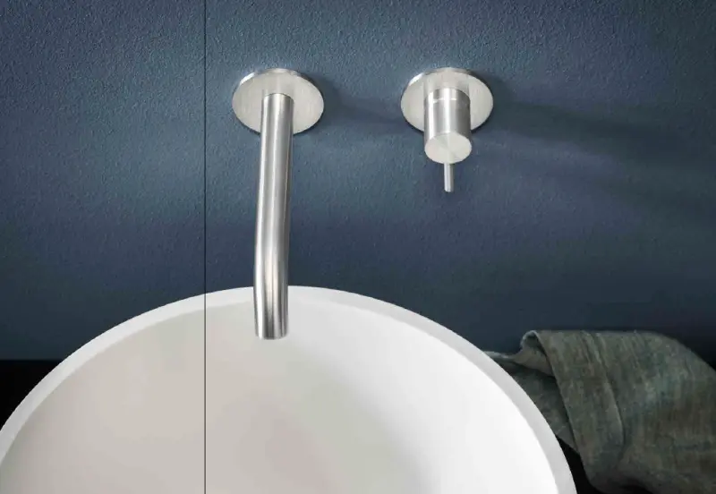 SB Round 316 vstavaná umývadlová batéria Kartáčovaná Mosadz PVD 132mm