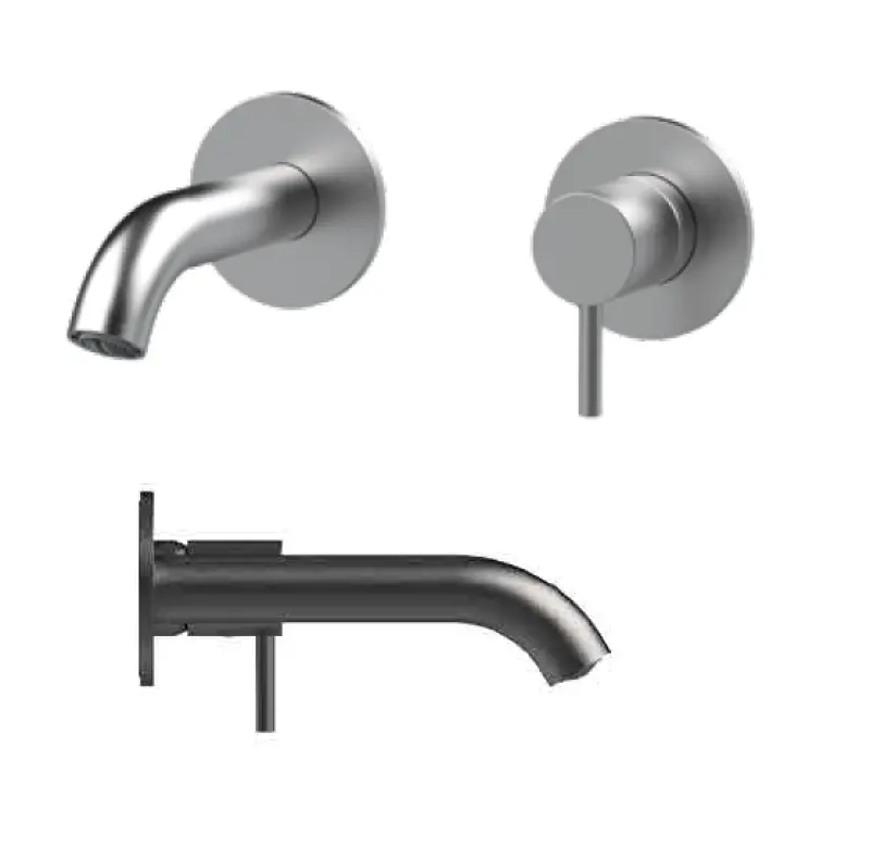 SB Round 316 vstavaná umývadlová batéria Gun Metal PVD 102mm