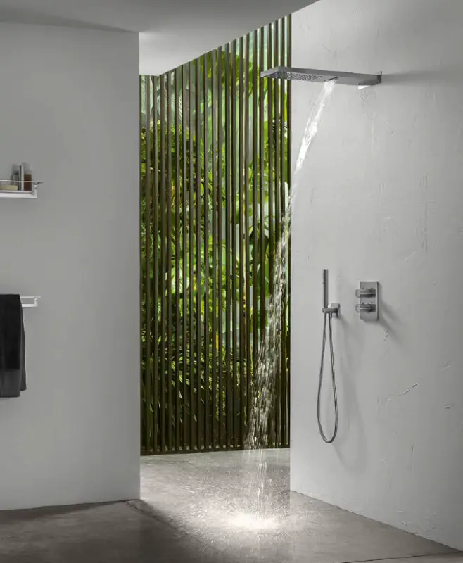 SB 316 Štvorcová ručná sprcha s hadicou a závesným hákom z nehrdzavejúcej ocele