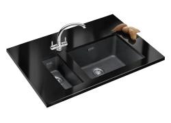 Franke Sirius 2 S2D 610.40 plastový čierny drez 43x53cm na montáž s otvorom pre kohútik 114.0568.053