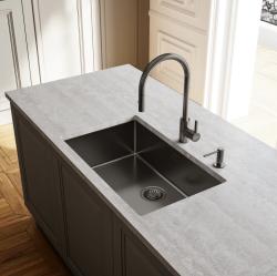 Kuchynská batéria Franke Eos Neo s výsuvnou sprchovou hlavicou pvd gun metal 115.0628.256