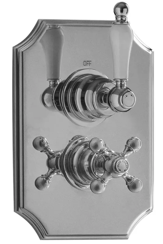 PB classic klasický nostalgický vstavaný termostat s prepínačom, chróm 1208953839