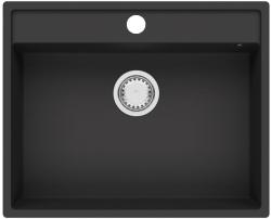 GraniteMy Bremen Žulový Drez 64x52 cm Čierny – Na Dosku, Pod Dosku a Na Úroveň s Otvorom pre Batériu a Nerezovou Zátkou 1208953873