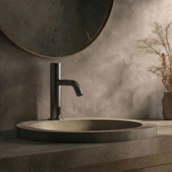 Waterevolution Flow elektronická umývadlová batéria s infračerveným senzorom na batérie Gun Metal T110GME