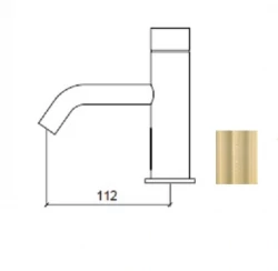 Waterevolution Flow elektronická umývadlová batéria s infračerveným senzorom na 230 voltov Light Gold T110EEWGE
