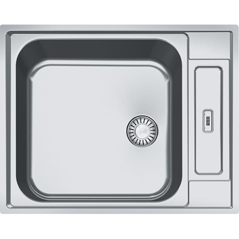 Franke Argos AGX 210 nerezová oceľ 10 cm plytký drez pre zapustenie do roviny 625x510 obojstranný pre telesne postihnutých 127.0296.789