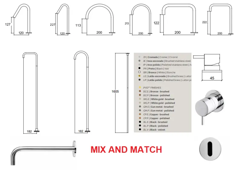 Waterevolution Flow 2-otvorová umývadlová batéria PVD kartáčovaná meď s malým V 120mm výtokom T1121VCPE