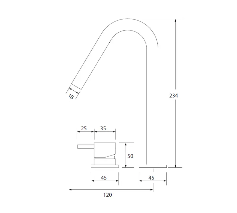 Waterevolution Flow 2-otvorová umývadlová batéria PVD kartáčovaná meď s malým V 120mm výtokom T1121VCPE