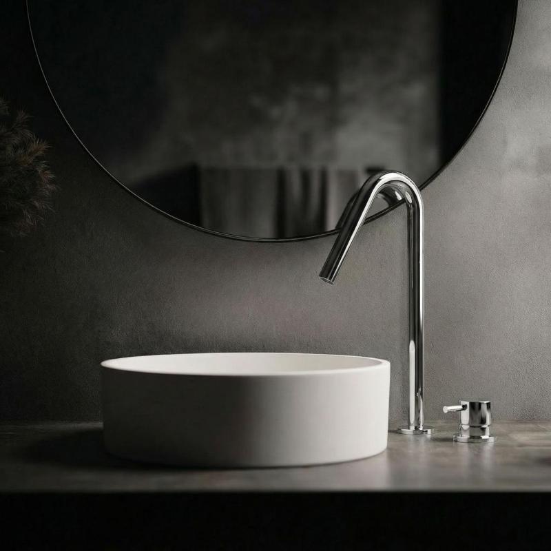 Waterevolution Flow 2-otvorová umývadlová batéria chróm s vysokým výtokom V 120 mm T1122V01