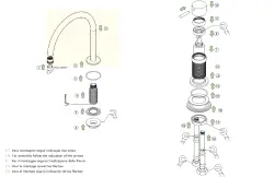 Waterevolution Flow 2-otvorová umývadlová batéria z nehrdzavejúcej ocele s vysokým výtokom 120 mm T1122VIE