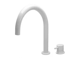 Waterevolution Flow 2-otvorová umývadlová batéria biela s nízkym U 113 mm výtokom T1121UBR