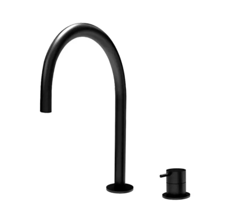 Waterevolution Flow 2-otvorová umývadlová batéria čierna s nízkym U 113 mm výtokom T1121UPR
