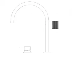 Waterevolution Flow 2-otvorová umývadlová batéria PVD Gun Metal T1121UGME