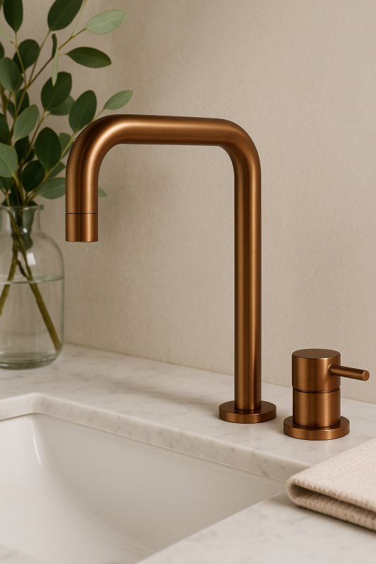 Waterevolution Flow 2-otvorová umývadlová batéria PVD Kartáčovaná Meď T112HCPE