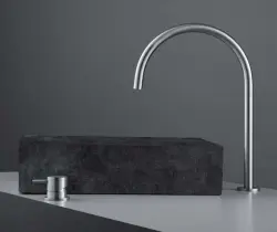 Waterevolution Flow 2-otvorová umývadlová batéria z nerezovej ocele s vysokým U výtokom 200 mm T1122UIE