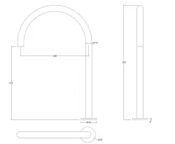 Waterevolution Flow 2-otvorová umývadlová batéria biela s vysokým U výtokom 200 mm T1122UBR