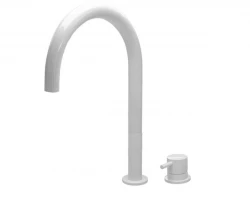 Waterevolution Flow 2-otvorová umývadlová batéria biela s vysokým U výtokom 200 mm T1122UBR