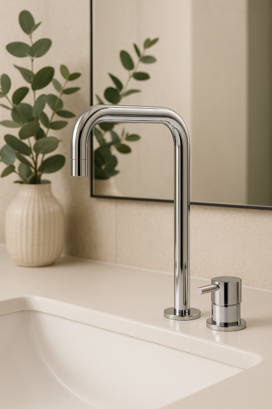 Waterevolution Flow 2-otvorová batéria na umývadlo vysoký výtok 222 chróm T122H01