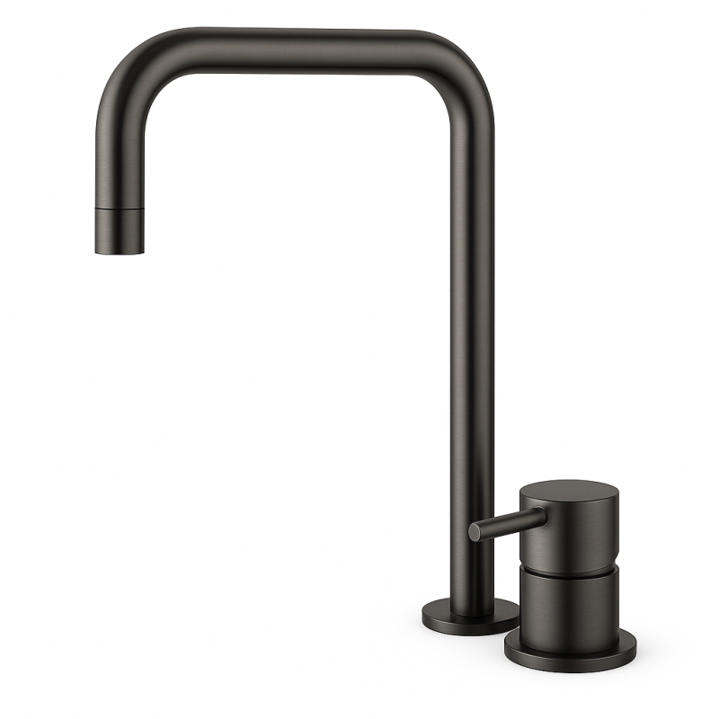 Waterevolution Flow 2-otvorová umývadlová batéria vysoký výtok 222 PVD Gun Metal T122HGME