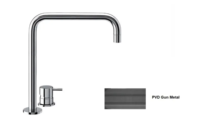 Waterevolution Flow 2-otvorová umývadlová batéria vysoký výtok 222 PVD Gun Metal T122HGME