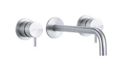 Waterevolution Flow 3-otvorová vstavaná umývadlová batéria Plne nerezová s výtokom 10cm T1163FIE-10