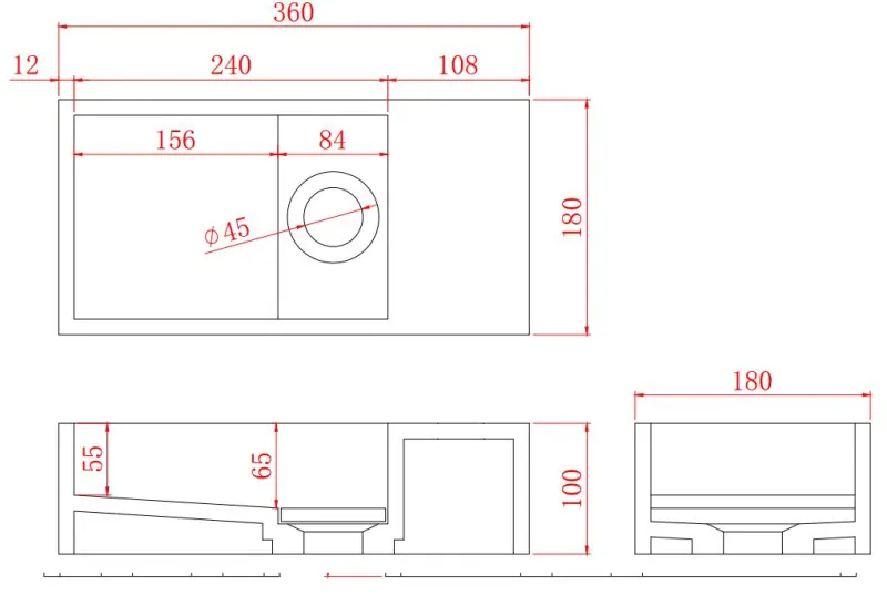 Solid-S Fontána z kompozitného materiálu, matná čierna, rozmery Š36 x H18 x V10 cm, s krytom, model vpravo bez otvoru na vodu, 1208954164