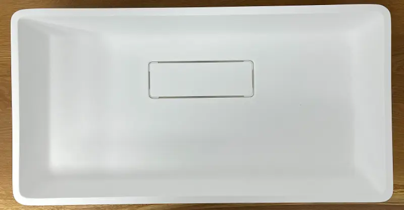 Solid-S City Umyvadlo na montáž, matná biela, 62 x 32 cm, so skrytým odtokom 1208954250