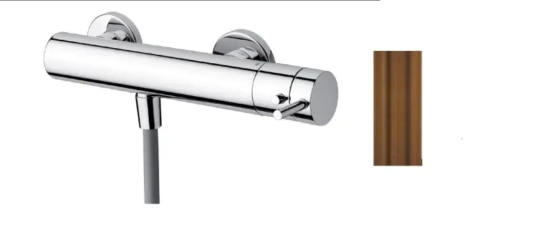 Waterevolution Flow sprchový termostat s sprchovou sadou PVD kartáčovaná meď T140TCPE