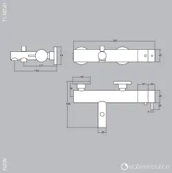 Waterevolution Flow vaňový termostat s ručnou sprchovou súpravou PVD Gun Metal T130TGME