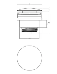 Waterevolution Flow odtoková zátka 1.1/4 Mosadz Prírodná VAL1LE