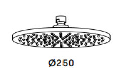 Waterevolution Flow hlavová sprcha 250 mm úplne nehrdzavejúca oceľ T164325IE
