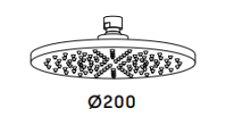 Waterevolution Flow hlavová sprcha 200 mm PVD brúsená meď T1643CPE